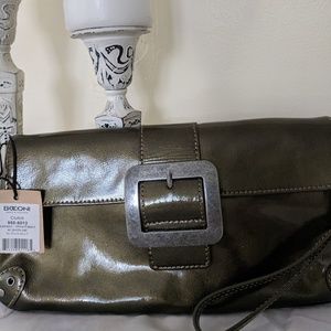 NWT Boconi patent leather wristlet/clutch